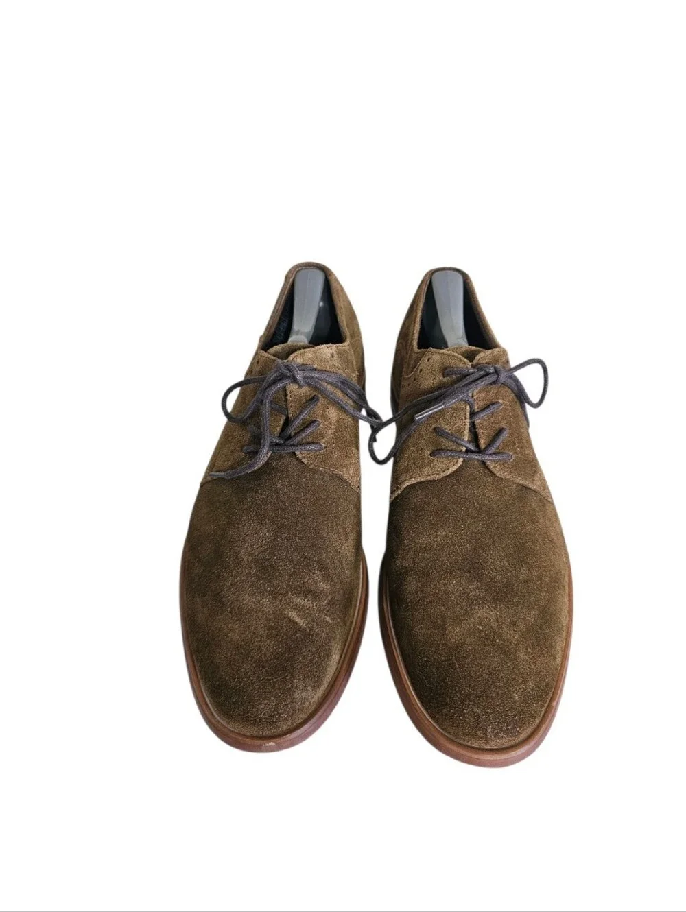 Aston Grey Gwaocia Men's Brown Suede Leather Derby Oxford Dress Shoes US Size 10